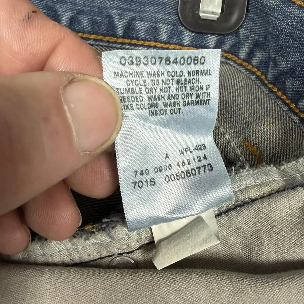 Levis 505 Regular Fit Jeans Mens 34x29 Blue Straight Denim Mid Wash Classic